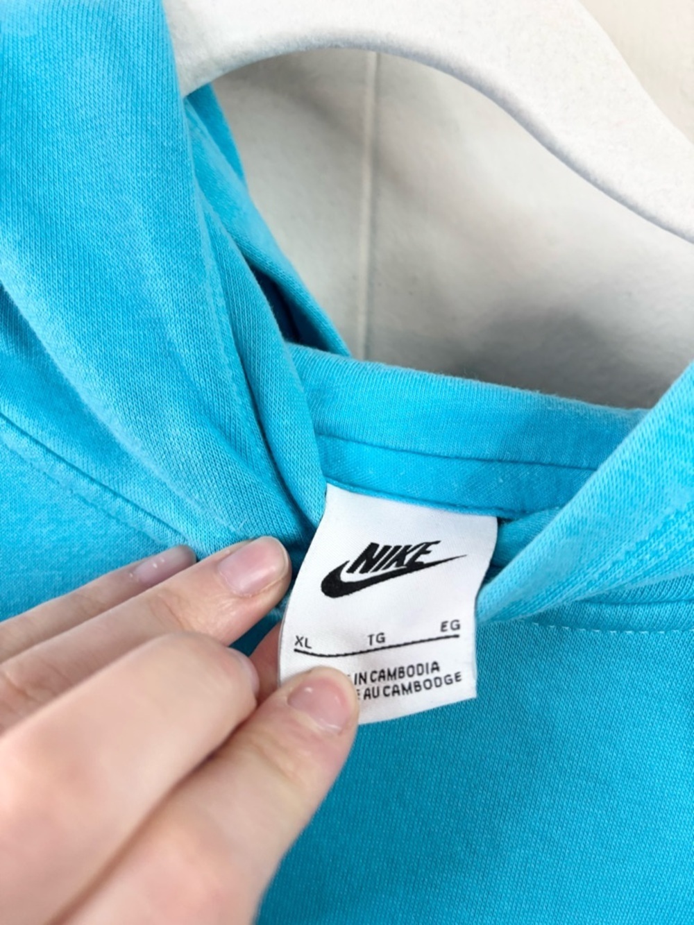 Nike blue pullover hoodie sweatshirt logo graphic size XL youth unisex - Picture 5 of 7